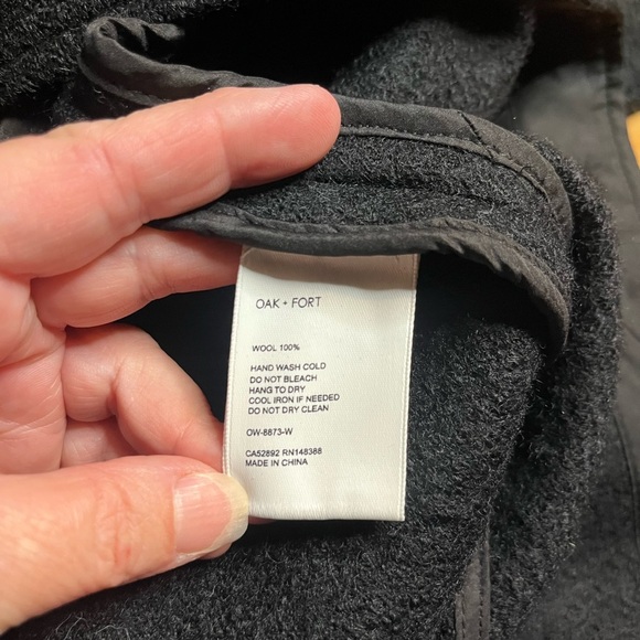 EUC Oak + Fort- 100% Wool Long Shacket. Size S - Picture 5 of 9